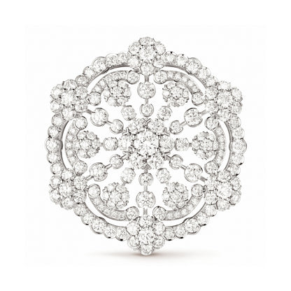 VCARP39900 six-circle one-flower brooch pendant