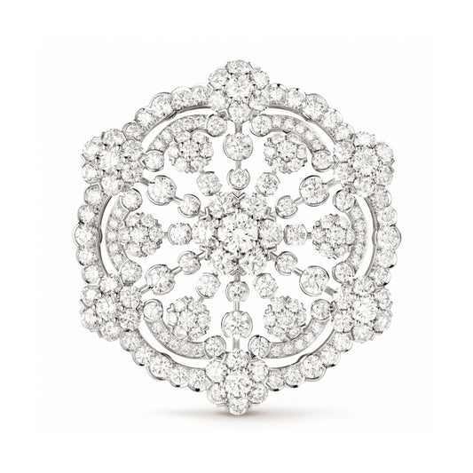 VCARP39900 six-circle one-flower brooch pendant
