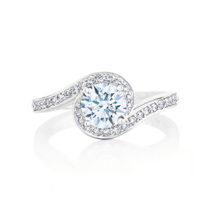 DBES-R102375 four-claw twist arm ring 1.57ct12#