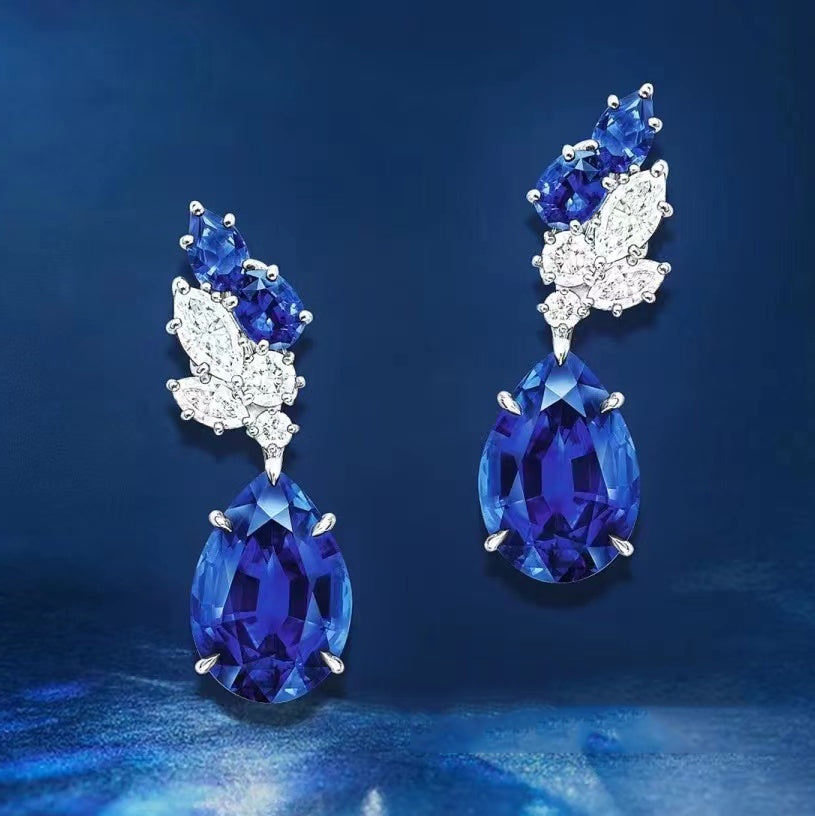 HW-horse eye drop earrings 7.1x11x4.9mm earrings