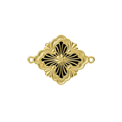 BQLT-BRC562436 gold agate version with diamonds on one side and bright gold on the other side European style four-leaf clover bracelet