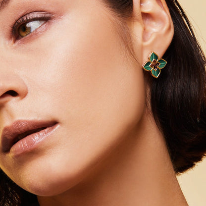 LBT-ARV777EA3190四叶草梅花镖光金耳钉20mm