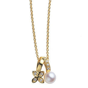 YMB-PP-1626MK (Pearl 5.5mm) four-leaf clover pendant
