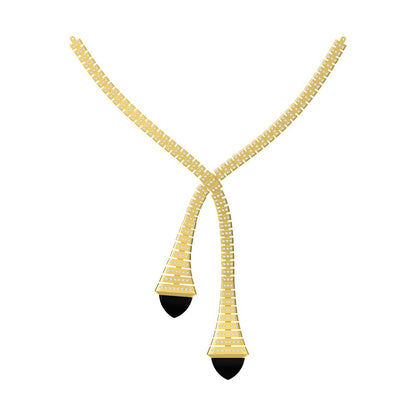 MARLI-Agate agate necklace full of diamonds