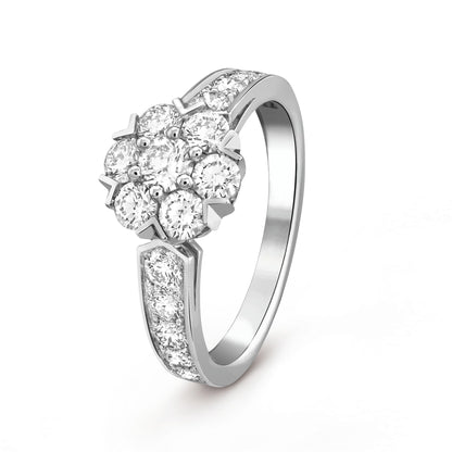 VCARP9VD00 six and one stone diamond ring