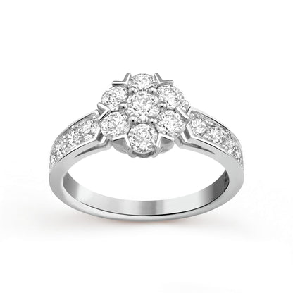 VCARP9VD00 six and one stone diamond ring