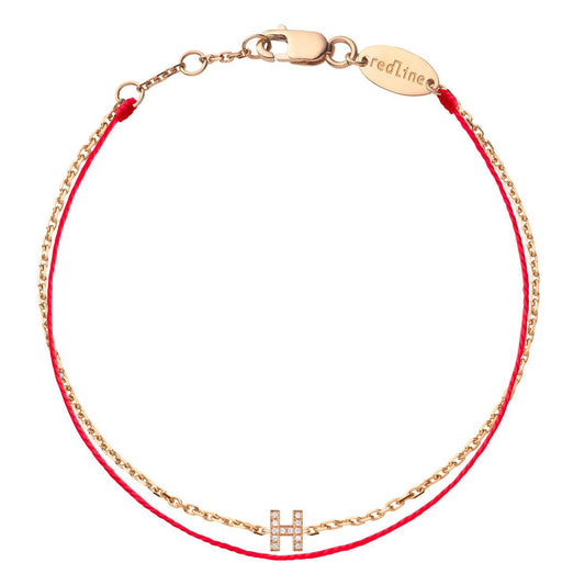 HS letter H stone bracelet