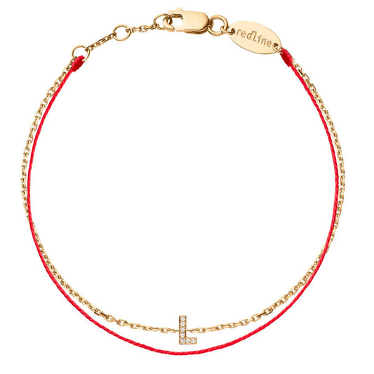 HS letter L stone bracelet