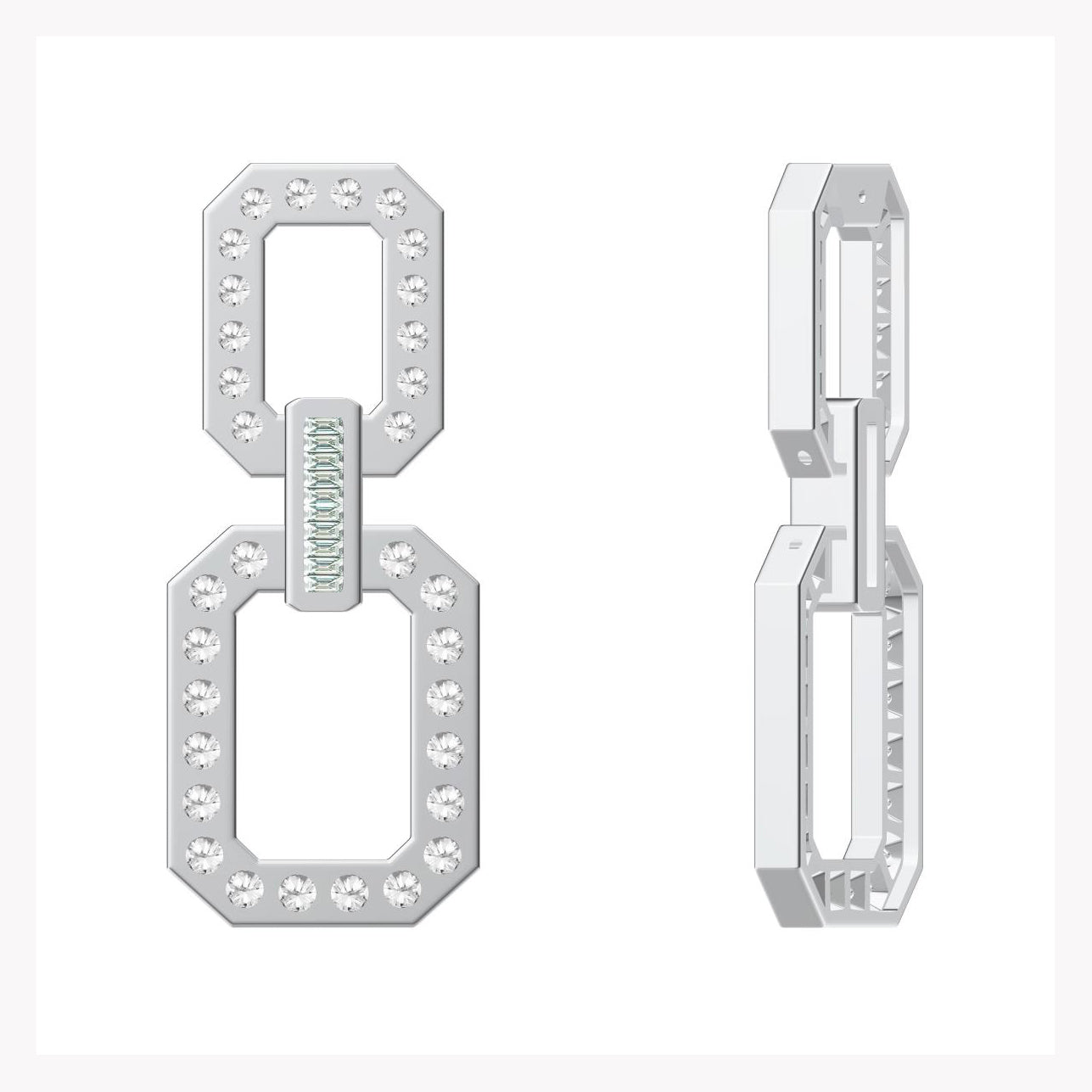 HW-square large earrings 35mm