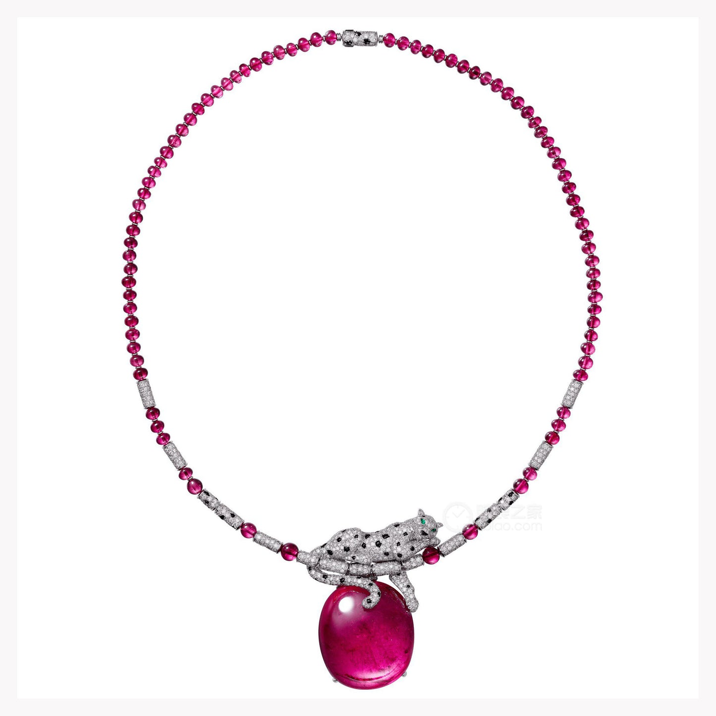 KDY-leopard climbing stone necklace