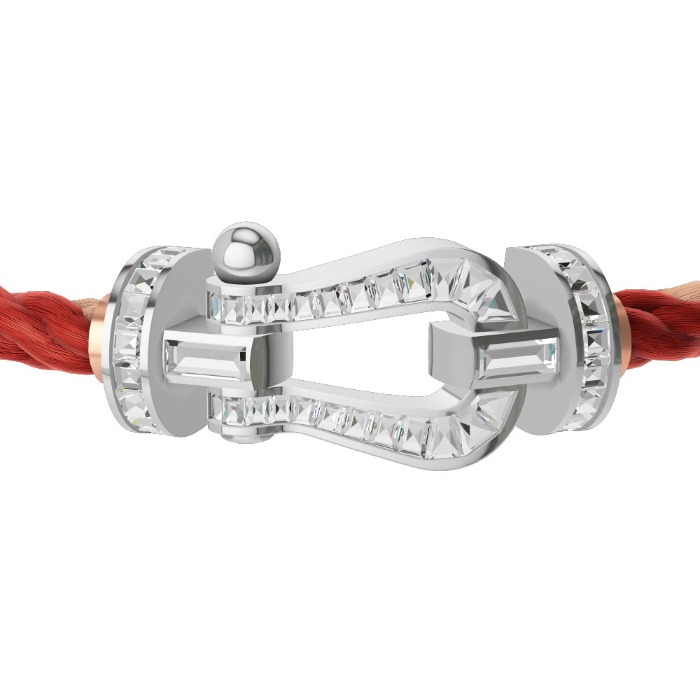 FLD-0J0003-6B1032 Large horseshoe hemp rope ladder square bracelet