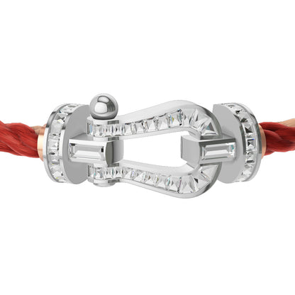 FLD-0J0003-6B1032 Large horseshoe hemp rope ladder square bracelet