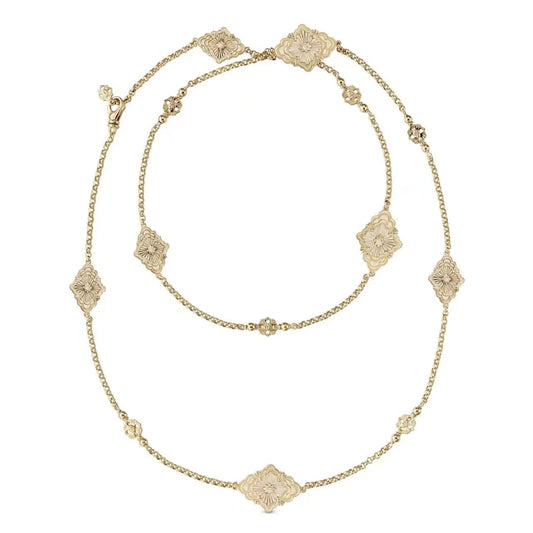 BQLT-NEC018026 European double flower four-leaf clover necklace