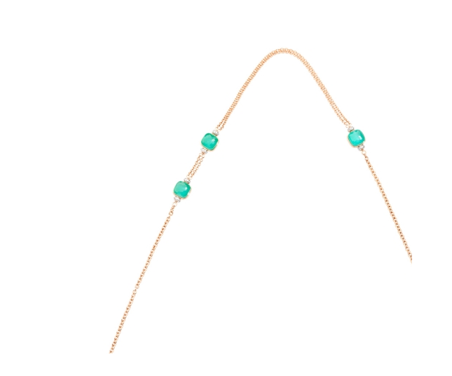 BMLD-PCC0130 pillow-shaped candy 7 colored gemstone necklace