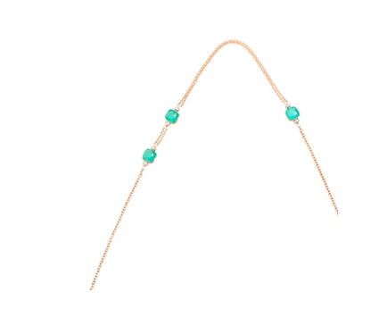 BMLD-PCC0130 pillow-shaped candy 7 colored gemstone necklace