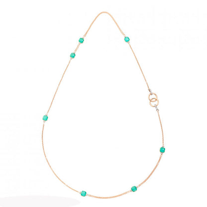 BMLD-PCC0130 pillow-shaped candy 7 colored gemstone necklace