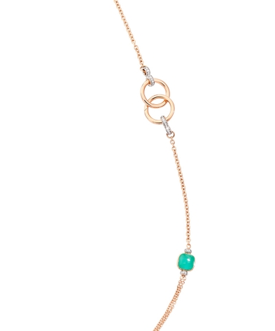BMLD-PCC0130 pillow-shaped candy 7 colored gemstone necklace