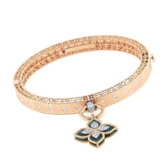 LBT-ADV777BA2842宽版麻花手镯16#玛瑙镶钻花头