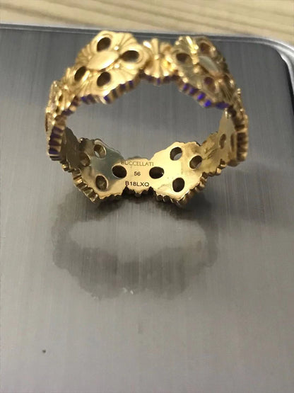BQLT-ETE013783 light gold four-leaf clover ring customer version