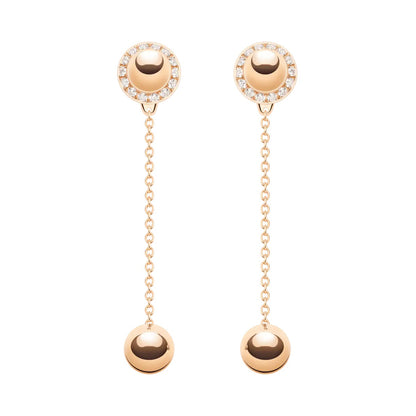 BJ-G38PV800 round ball big beads turn around long earrings