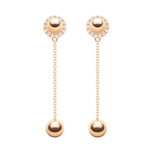 BJ-G38PV800 round ball big beads turn around long earrings