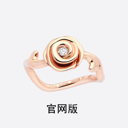 DIOR-JRCO95003 10mm小号官网版花戒指0.03CT