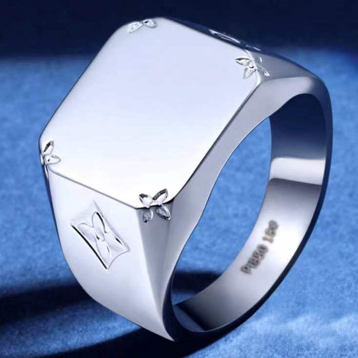 LV light gold logo ring 21#