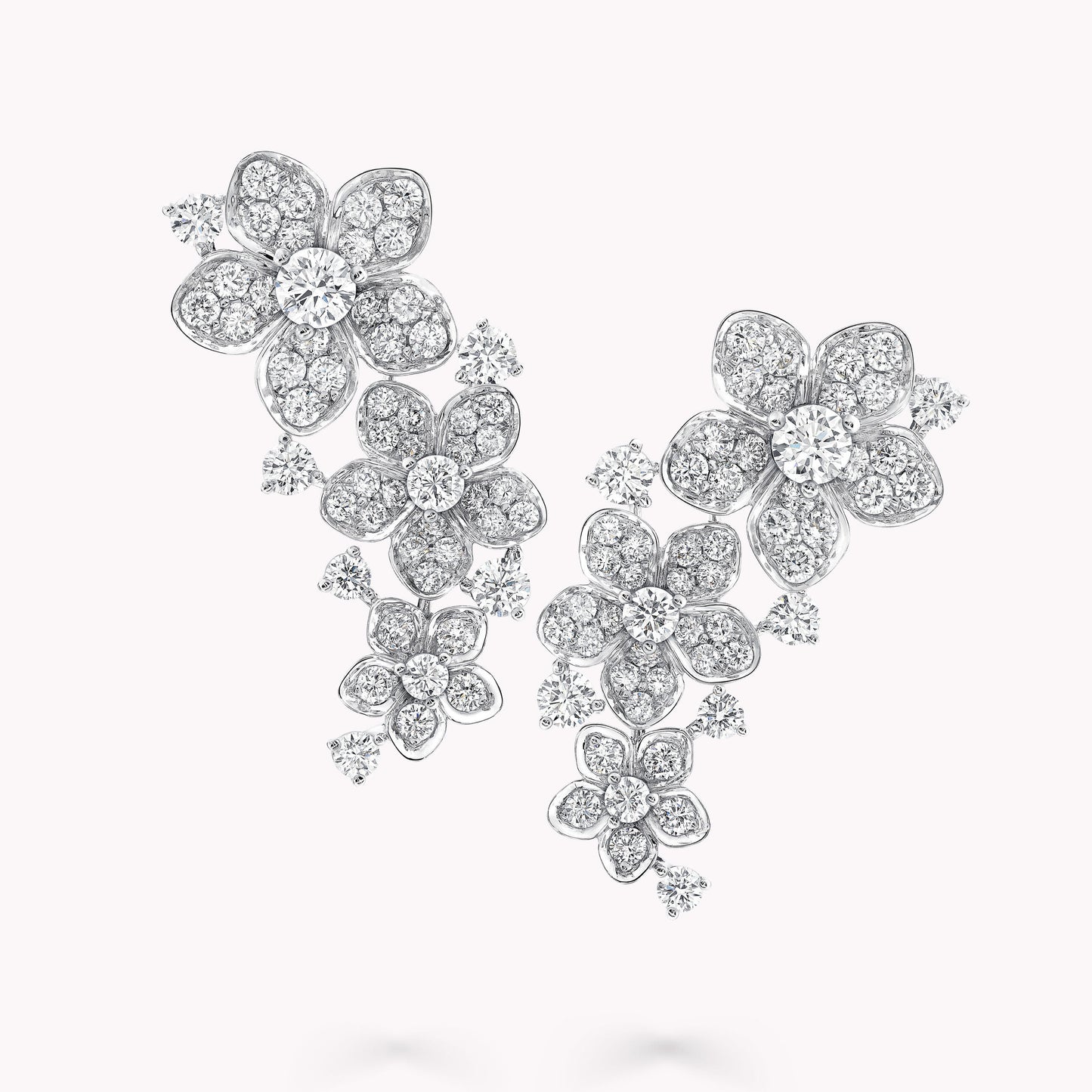 GLF-RGE1736 Five Flower Ear Clip Earrings