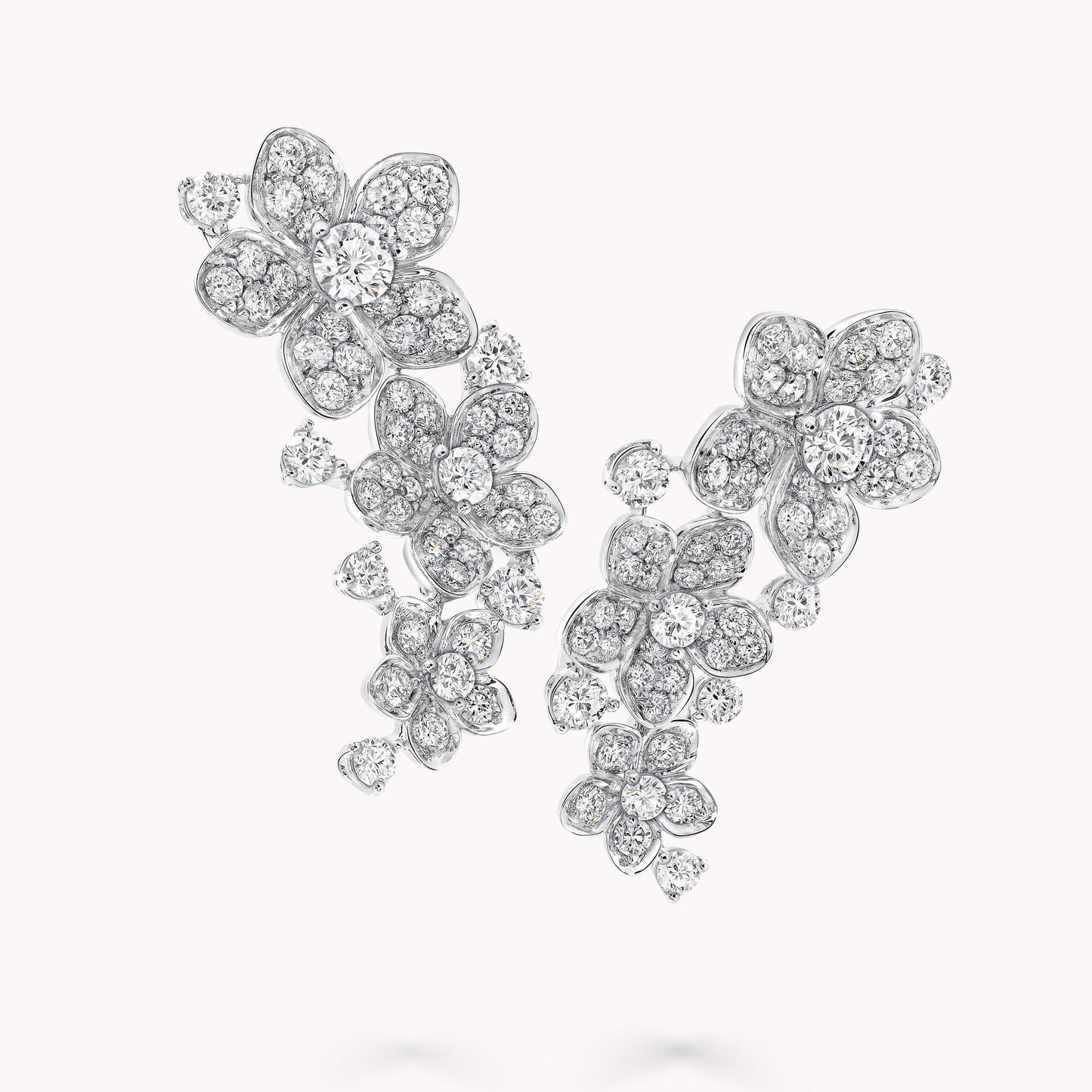 GLF-RGE1736 Five Flower Ear Clip Earrings