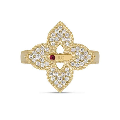 LBT-ADR777RI3259密钻镂空扭绳飞标四叶草直臂戒指