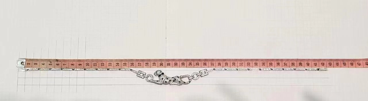 KDY-N7048700 Ling-shaped chain side leopard necklace (42cm)