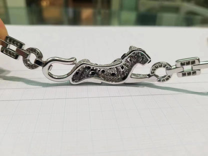KDY-N7048700 Ling-shaped chain side leopard necklace (42cm)