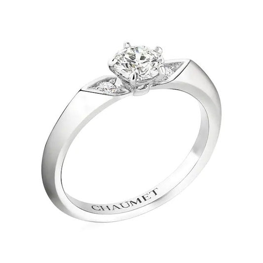 SM-J83865 five-claw sword spine light gold arm 0.5ct engagement ring