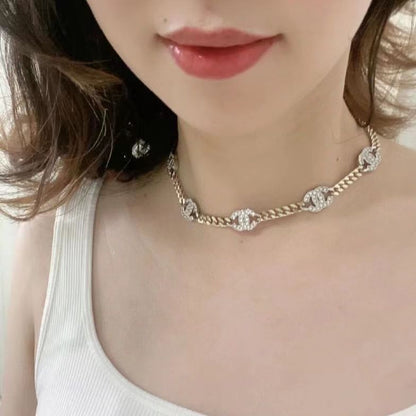 XNE-double C3.6mm, denim necklace, chain length 15mm
