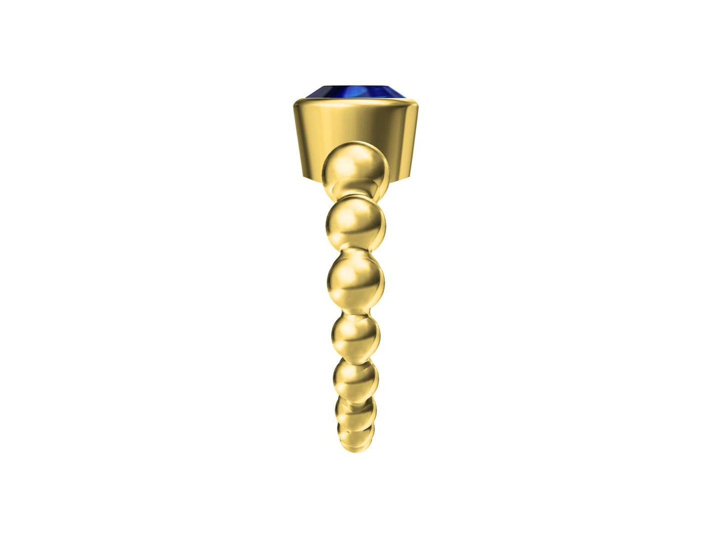 VCA8549523 bezel-set round stone size straight bead arm ring customer version