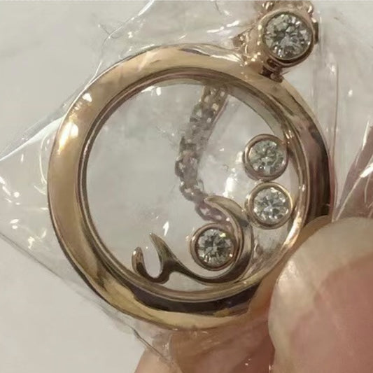 XB-881210 Glass Symbol Ring Pendant