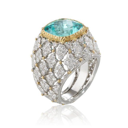 BQLT colored gemstone ring, main stone 9x9.6mm