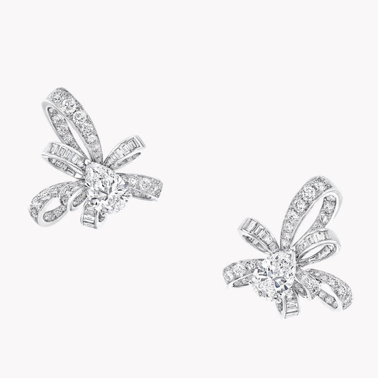 GLF-RGE1338蝴蝶结耳钉、水滴主石8X11MM