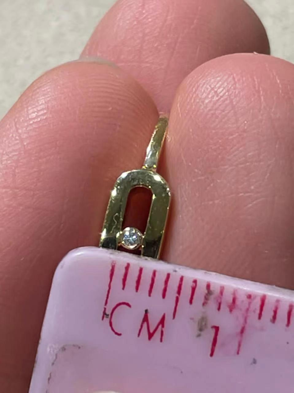 MSK-10050-WG活动单钻光金耳钉