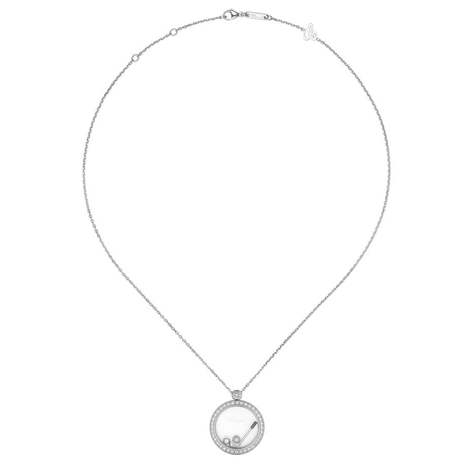 XB-79A434-1501 round glass middle golf activity 0.45ct full diamond pendant