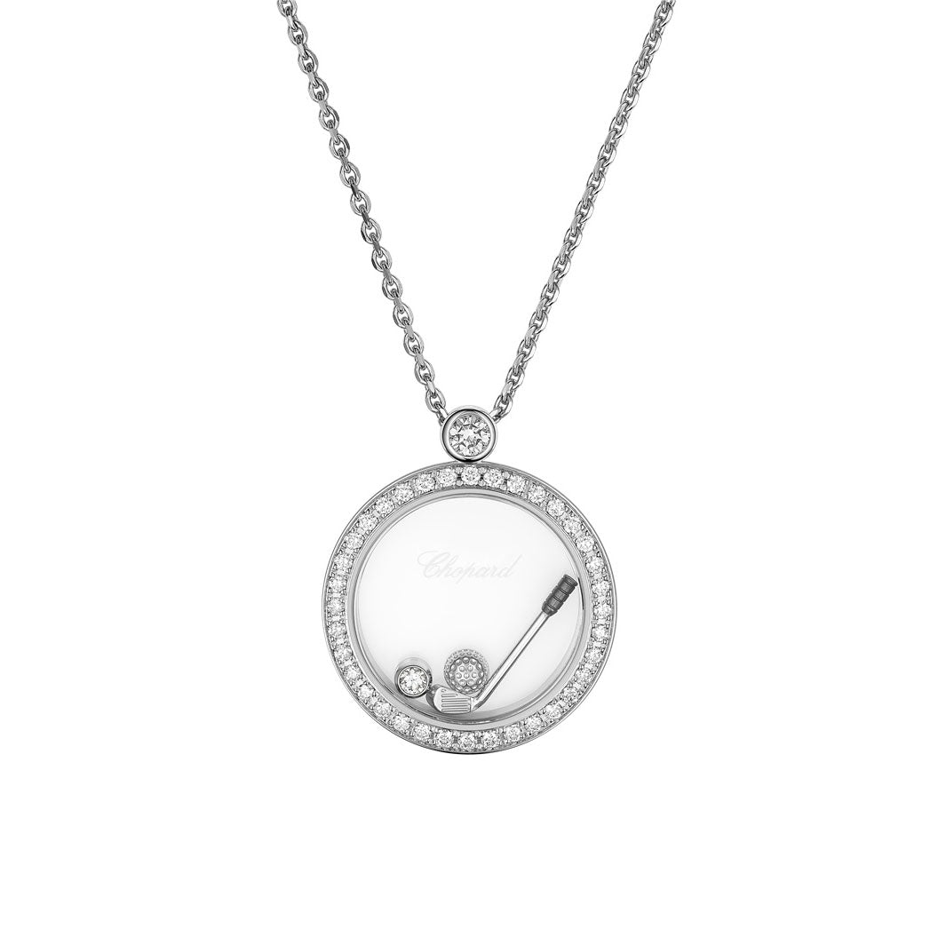 XB-79A434-1501 round glass middle golf activity 0.45ct full diamond pendant