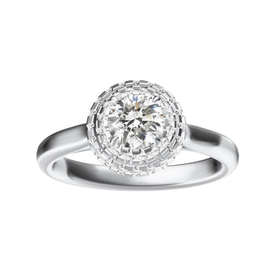HW-RGDPRD010DH four-claw double surround stone ring, dense stone surround stone