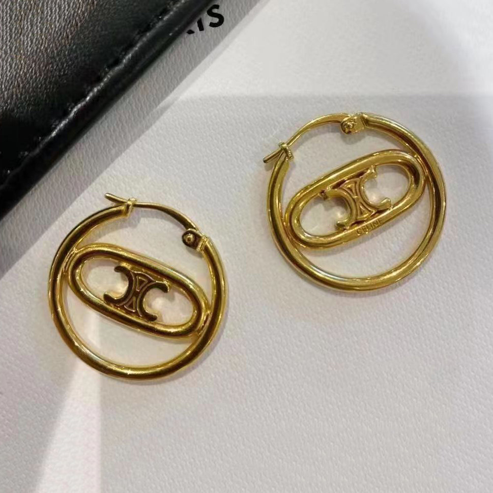 SL-LOGO double C earrings 25MM earrings