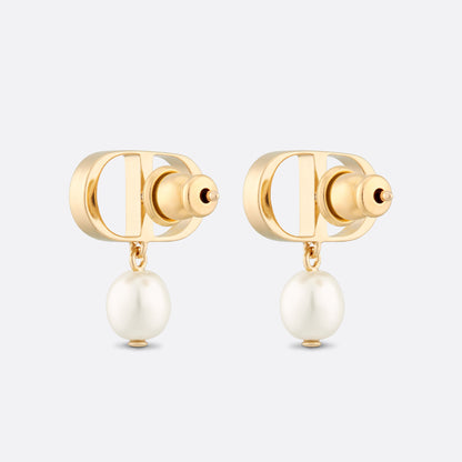 DIOR-E1520PTCRS光金CD字母 珍珠（6.9x6.18mm）耳环
