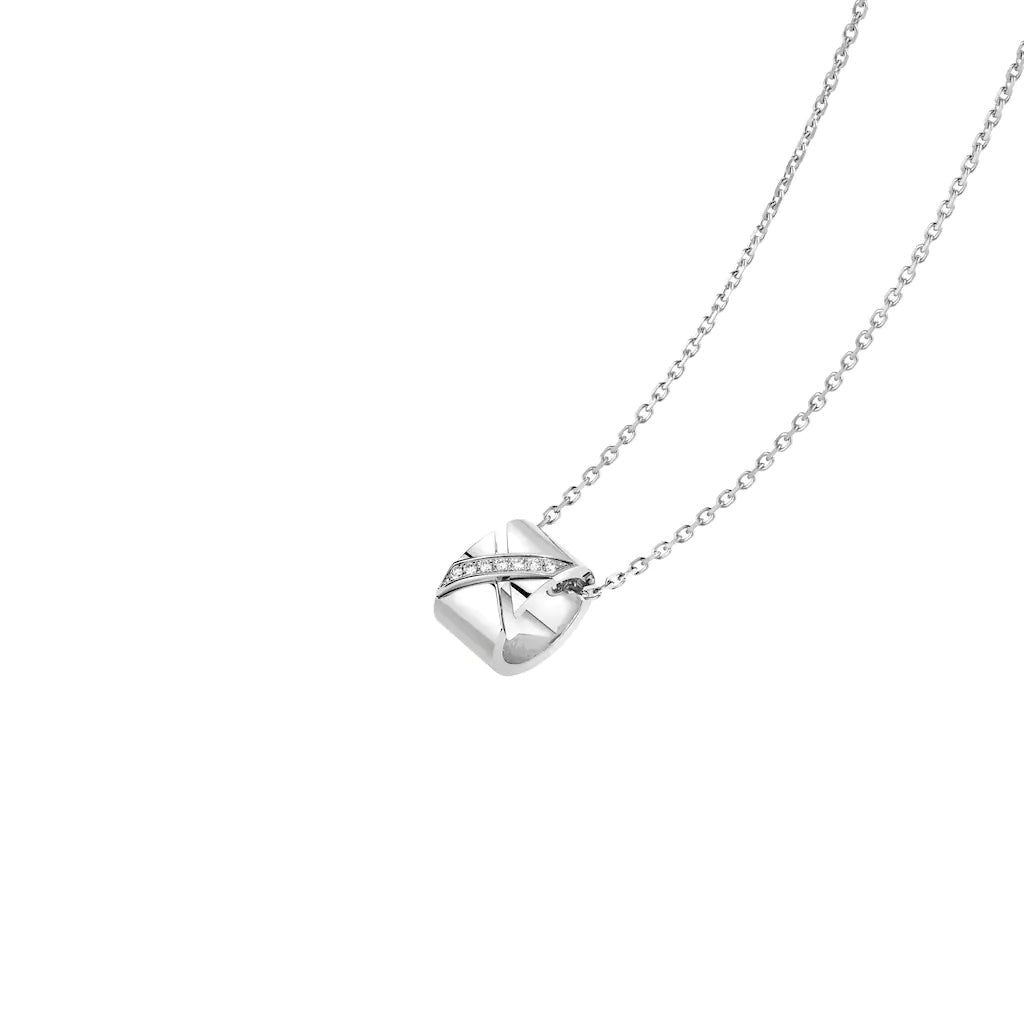 SM-085186 Cross inclined rod diamond wide pendant 11.5x7mm