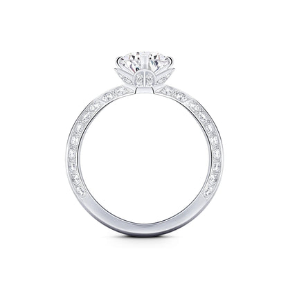 LV-Q9X62F梅花飞标十字四爪剑脊直臂钻戒1ct