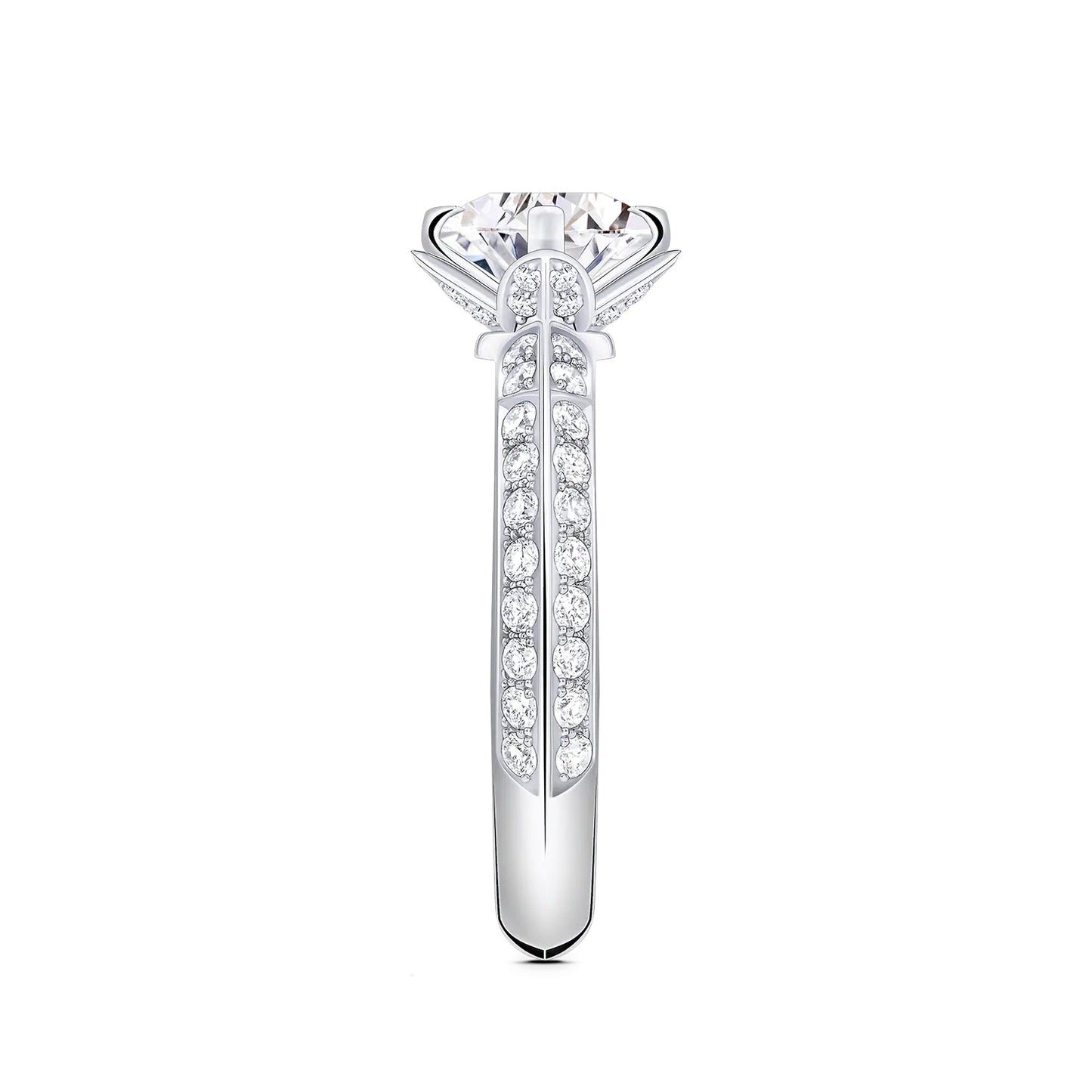 LV-Q9X62F梅花飞标十字四爪剑脊直臂钻戒1ct