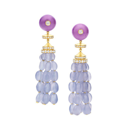 BGL-OR156501 colorful pearl beads long ear racket
