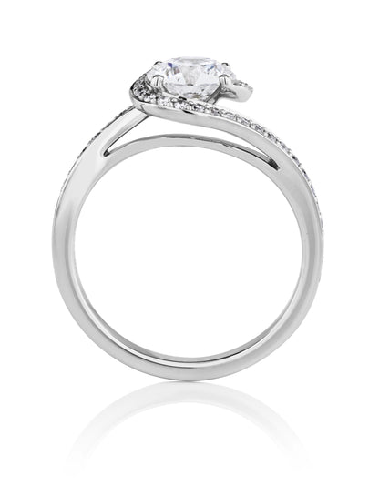 DBES-R102375 four-claw twist arm ring 1.57ct12#