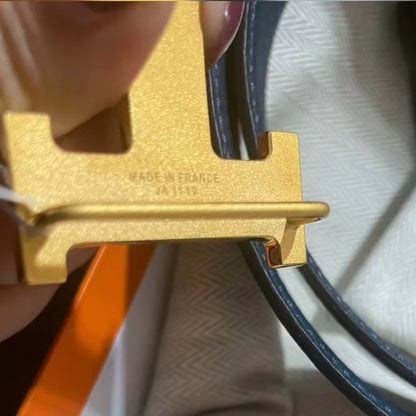 AMS-H1002 particle nails H belt buckle light gold